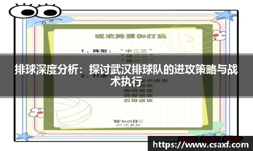 排球深度分析：探讨武汉排球队的进攻策略与战术执行